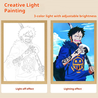 Caja de Luz LED Holográfica, Caja de Luz LED para Anime, Marco de Fotos LED Personalizado, Marco de Fotos con Luz, Marco de Acrílico y Madera
