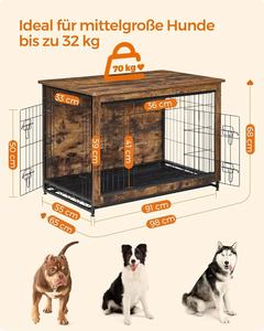 Cage pour chien en fer et bois, meubles pour animaux de compagnie, cages pour chiens de grande taille, chenils en métal - Product Image 2