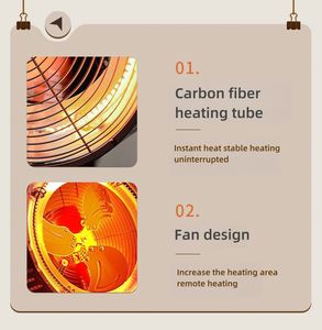 Ventilateur Chauffant Portable pour Salon, Chauffage par Circulation d'Air, Deux Fonctions, Affichage Numérique, Chauffage Électrique d'Espace - Product Image 6