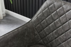 Chaises de salle à manger rembourrées en cuir moderne, style nordique, luxe, restaurant, cuisine, chaises de salle à manger modernes - Product Image 3