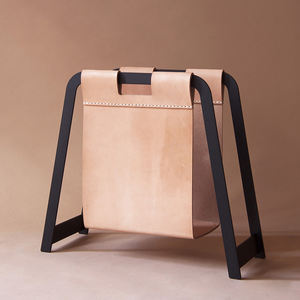 מתקן ספרים ומגזינים מעור אקולוגי, עמיד ומודרני לעיצוב הבית ומשרד - Product Image 2