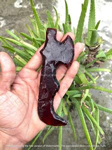 Hache en obsidienne rouge de haute qualité, 2 pièces, taillée à la main, couteau rituel de style obsidienne, lame en cristal, décoration d'autel spirituel - Product Image 4