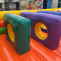 Castillo Inflable Gigante de PVC con Diseño de Arcoíris para Niños, Ideal para Fiestas, Carnavales y Alquiler Comercial