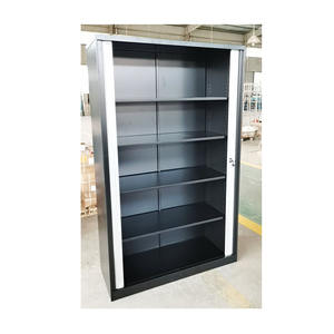 משרד עיצוב מודרני הגשת ארון עם דלת מתגלגלת בשימוש Tamboor 2 דלת אחסון ארון לשימוש חיצוני - Product Image 4