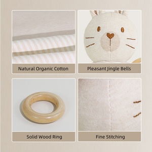 Cotton hữu cơ bé Rattle Set mọc răng nhẹ nhàng đồ chơi cho trẻ sơ sinh 0-1 tuổi - Product Image 6