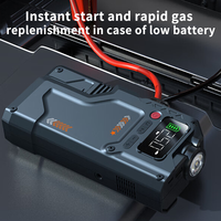 Démarreur de batterie 1500A 12V 6-en-1 avec gonfleur de pneus, écran numérique, lumière LED, OEM/ODM