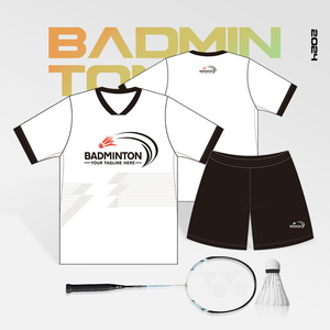 Custom 100% Polyester Tenniskleding Heren & Dames Tennisuniform Pak Badminton Jersey & T-Shirt - Product Image 1