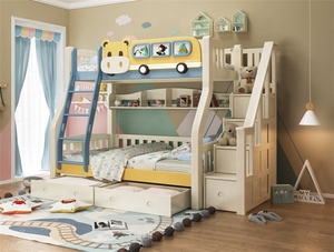 Cama alta y baja para niños, cama de madera maciza, litera, muebles de habitación para niños - Product Image 5