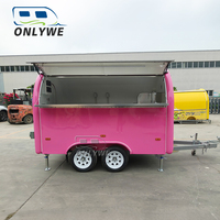 ONLYWE Remorque de cuisine mobile personnalisée Hamburg Cart, certifiée CE DOT, pour restaurant, camion de restauration, food truck