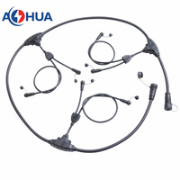 Faisceau de câbles étanche éclairage personnalisé IP65 3 voies T séparateur moulé 2 broches 3 broches 4 broches câble étanche prise mâle femelle