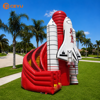 Ceyu Toboggan Gonflable Thème Fusée, Tour d'escalade, Aire de jeux extérieure pour enfants, Idéal pour fêtes et jardin, Amusant, Location directe usine
