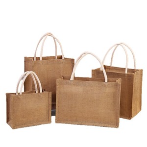 <strong>Custom</strong> <strong>Printing</strong> logo Recyclable Cotton Linen <strong>Jute</strong> <strong>Tote</strong> <strong>Bag</strong> Portable Handled Shopping Retro <strong>Tote</strong> <strong>Bag</strong> for Gift and Promotion - Product Image 1