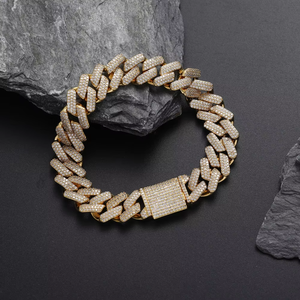 13Mm Full Zirconium Hipster Personality Heavy Industry <b>Cuban</b> <b>Chain</b> Bracelet Man Tanjing Fashion Lijing Necklace - Product Image 3