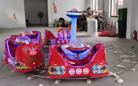Vente directe d'usine divertissement en plein air parc d'attractions intérieur enfants 4 places mini train style britannique monter sur le train pour les enfants