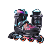Patins à roulettes de conception scintillante de niveau professionnel confortables et réglables pour tous les âges en matériau PU avec roues en carbone