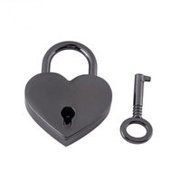 Couleur Mini coeur forme bagage étui Gym casier cadenas avec boîte à clés étui amoureux serrure matériel d'amélioration de l'habitat