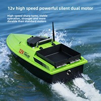 Bateau de pêche à double positionnement GPS-BeiDou en plastique ABS avec distributeur d'appâts automatique 12V à basculement et un seul bouton