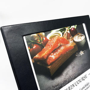 ป้ายเมนู LED หนังเทียมสีดำสำหรับร้านอาหาร 1 หน้า ป้ายเมนูดิจิตอลแบบชาร์จไฟได้ - Product Image 4