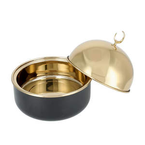 Fabricante indio, recién llegado, aspecto redondeado, tamaño personalizado, platos para servir, olla caliente de madera y Metal - Product Image 6