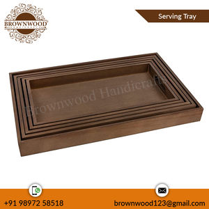 ชุดถาดไม้ทำมือคุณภาพดีที่สุด ทำจากไม้มะม่วงธรรมชาติ ปลอดภัยสำหรับอาหาร ชุดถาดเสิร์ฟ 5 ใบ เหมาะสำหรับโรงแรม ร้านอาหาร และใช้เป็นของขวัญ - Product Image 2
