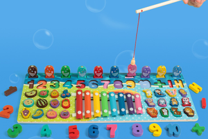 rompecabezas educativo xilófono 5 en 1 bloque de niños rompecabezas cálculo pesca <span class=keywords><strong>digital</strong></span> fruta juego juguetes de los niños - Product Image 6