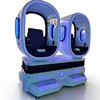 Cine de Realidad Virtual 9D con Silla Doble Tipo Huevo, Diseño Moderno para Interiores, Hogar, Centros Comerciales, Aeropuertos, Jardines Públicos y Salas de Juego