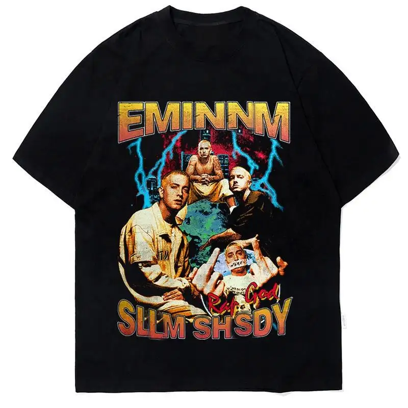 Streetwear Oversized T-Shirt 100% Zwaargewicht Katoenen T-Shirt Hiphop Custom Grafische Print T-Shirts Voor Mannen