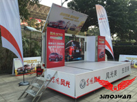 Nouveau camion-scène mobile hydraulique avec écran LED pour les expositions en plein air, les événements publicitaires, les centres commerciaux et les magasins de détail
