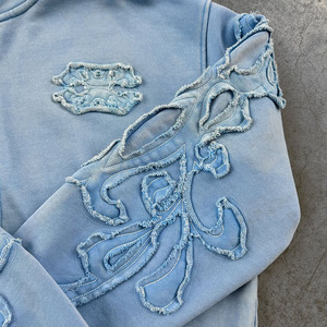 <span class=keywords><strong>Sweat</strong></span> à capuche zippé Offre Spéciale pour <span class=keywords><strong>sweat</strong></span> à capuche avec patch de broderie vintage 100% sweats à capuche en coton délavés à l'acide - Product Image 4