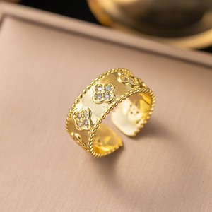 Großhandel Wasserdichte 18K Vergoldete Zirkon-Anhänger Edelstahl-Halskette <span class=keywords><strong>Ring</strong></span> Edle Modeschmuck Komfortabler Sitz für Mädchen und Frauen - Product Image 4