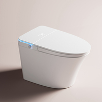 WC intelligent CB avec lavage automatique, thérapie infrarouge, chasse d'eau automatique, allongé, éclairage d'ambiance fantastique et bidet intelligent