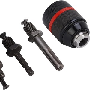 Electric Drill Chuck Adapter 12 Thread Straight Shank Keyless Clamping All Metal Universal Ratchet Connector For Drilling - Product Image 1