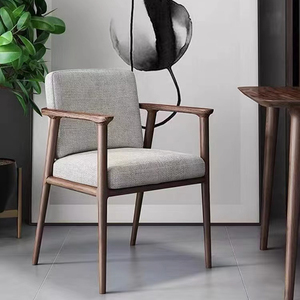 Sedia da pranzo nordica semplice in legno massello sedia <span class=keywords><strong>presidenziale</strong></span> <span class=keywords><strong>poltrona</strong></span> sedia da <span class=keywords><strong>ufficio</strong></span> con schienale in stile cinese domestico - Product Image 1