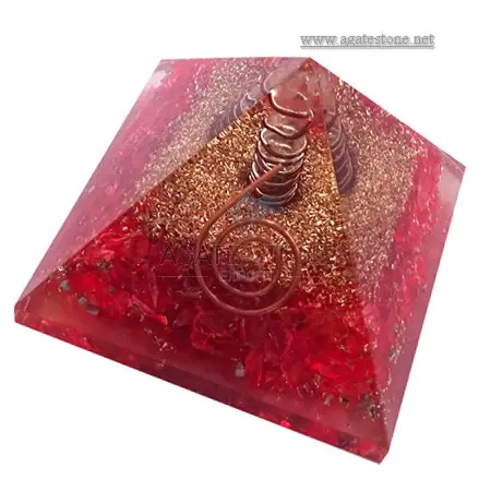 Best bewertete rote Orgon-Energie pyramide mit Kristall punkt | Neueste Orgonit-Mode