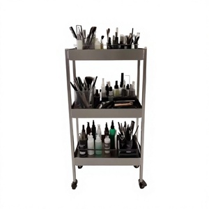 Modern Stainless Steel 3 Tier Salon Small <b>Tool</b> Car Luxury Barber Shop Furniture <b>Trolleys</b> for Beauty Salon with Wheels - Product Image 1