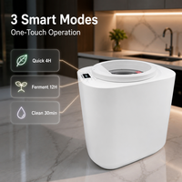 Compostador de Residuos de Alimentos de 4L, Máquina Eléctrica de Cocina que Convierte los Desechos en Tierra Rica en Nutrientes para Jardinería Doméstica, Inodoro para Interiores
