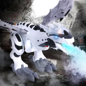 热销恐龙玩具2023电动动物喷雾蒸汽龙恐龙机器人儿童恐龙玩具