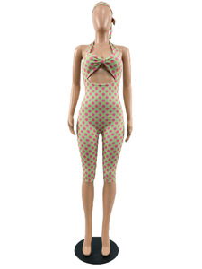 Nouvelle collection 2026 : Combinaison une pièce tendance à pois, style licou, avec bandeau intégré - Product Image 3
