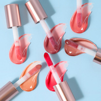 Brillo Labial Vegano con Etiqueta Personalizada, Hidratante, 6 Tonos, con Sensación Refrescante de Mentol, Suave, Voluminizador e Hidratante