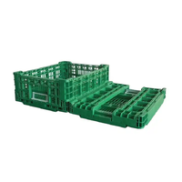 Uni-Silent LK403014W Panier pliable en plastique empilable Récipient pliable avec style en maille pour le stockage des fruits de mer et légumes