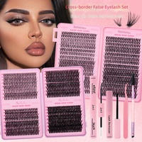 Kit de cils en grappe DIY, cils individuels 3D en faux vison, extensions de cils effilés, cils doux réutilisables pour maquillage