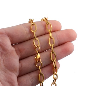 Bracelet en acier inoxydable pour femmes et filles, couleur or, maillons en chevrons, bijoux bohèmes - Product Image 5