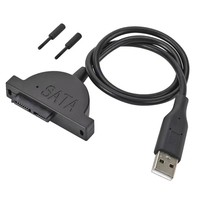 Laptop Optical Drive to USB Adapter Cable 7+6 Optical Drive SATA Easy Drive Cable 6+7 to USB Cable High-speed Transmission