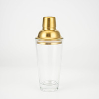 Ensemble de shakers à cocktails en acier inoxydable transfrontalier, cinq pièces, avec outils de mélange, modèle XC-TZ-24