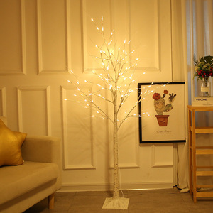 White Birch <b>Tree</b> <b>Led</b> Light Decor 8 Function Remote Control Living Room Christmas Minimalist Resin Craft Decoration - Product Image 3