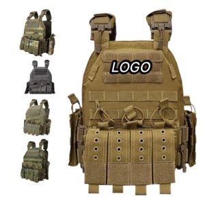 Gujia Tactico Porte-plaques Système Molle découpé au Laser à dégagement rapide Gilet de <span class=keywords><strong>taupe</strong></span> tactique Gilet de camouflage léger et réglable - Product Image 1