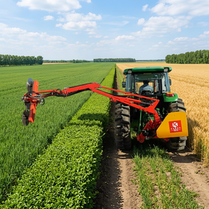 Broyeur à fléaux hydraulique robuste monté sur tracteur avec bras latéral pour l'aménagement paysager et la foresterie commerciaux - Product Image 2