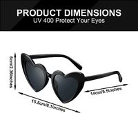 CONCHEN 2023 Vente à Chaud Cadeau de Fête Lunettes de Soleil en Forme de Cœur Lunettes de Coeur Vintage pour Fête de Mariage