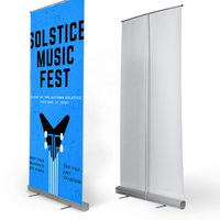 Présentoir Publicitaire 2026 Nouveauté Tendance 60*160 80*200 Support de Sol Portable en Aluminium Rétractable et Pliable pour Magasin et Exposition