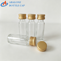 Capsules en aluminium doré de 18 mm pour flacon en verre transparent de 10 ml pour sirop ou flacon en verre transparent